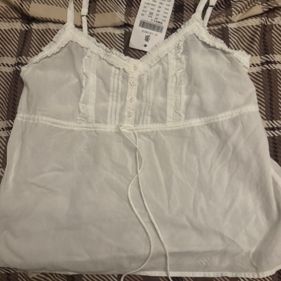 Brandy Melville white linen singlet - Picture 1 of 1